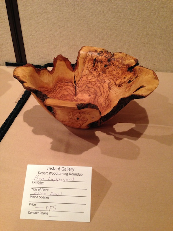 Beautiful Olive wood bowl turned by Ken Lappegard in the Instant Gallery at DWR